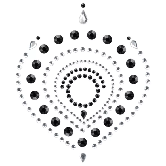 Diamants brillants - set bijoux intimes - 3 pièces - noir