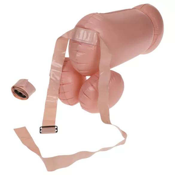 Cock Fighting - gode ceinture pénis gonflable - couleur chair