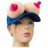 Cicis - Casquette sexy - motif seins - bleu