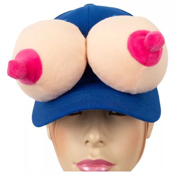 Cicis - Casquette sexy - motif seins - bleu