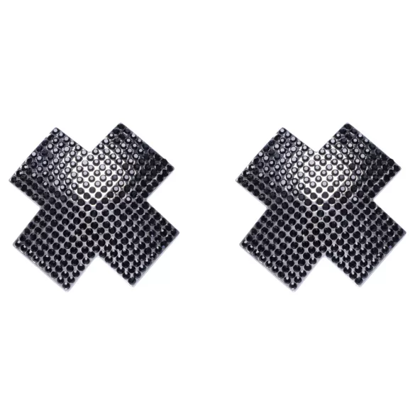 Cottelli - cache-tétons adhésifs X strass - noir
