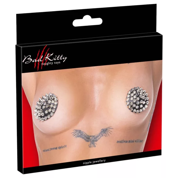 Bad Kitty - cache-tétons strass cloutés - noir