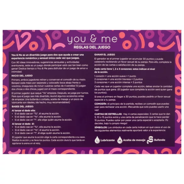you & me - jeu érotique pour couples (espagnol)
