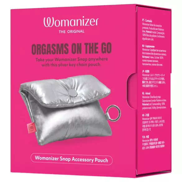 Womanizer Snap - pochette de rangement avec porte-clés (argent)