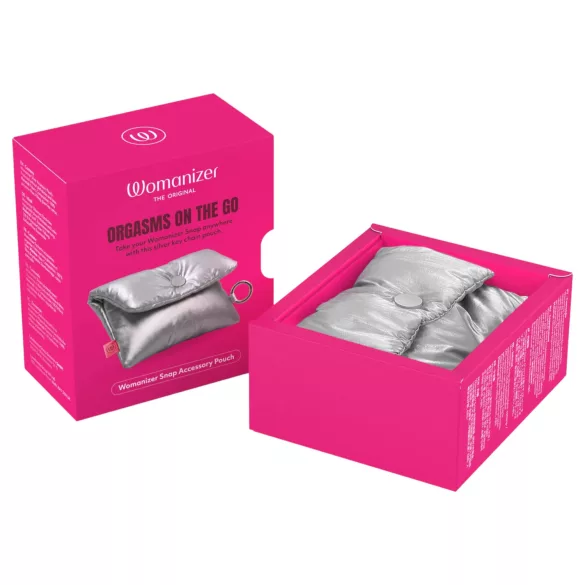 Womanizer Snap - pochette de rangement avec porte-clés (argent)