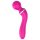 Lonely - vibromasseur 2en1 G-spot et massage - 3 embouts - silicone rose