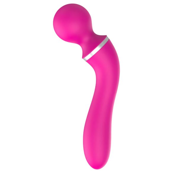 Lonely - vibromasseur 2en1 G-spot et massage - 3 embouts - silicone rose
