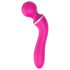 Lonely - vibromasseur 2en1 G-spot et massage - 3 embouts - silicone rose