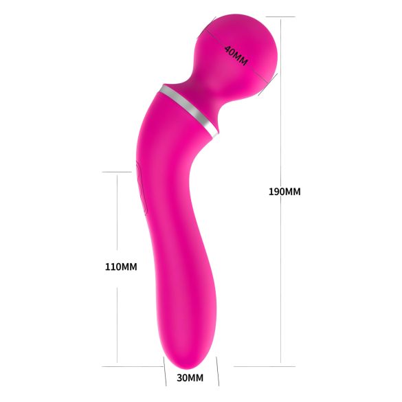 Lonely - vibromasseur 2en1 G-spot et massage - 3 embouts - silicone rose