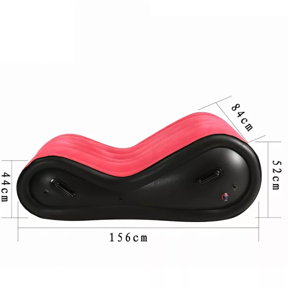 Coussin magique Desirel - mobilier sexuel BDSM gonflable - avec menottes (rouge)