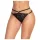 Mapalé - culotte ouverte à motif et lanières - noir
