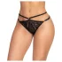 Mapalé - culotte ouverte à motif et lanières - noir