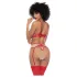 Mapalé - Ensemble soutien-gorge 3 pièces découpé (rouge-naturel) - (S/M)