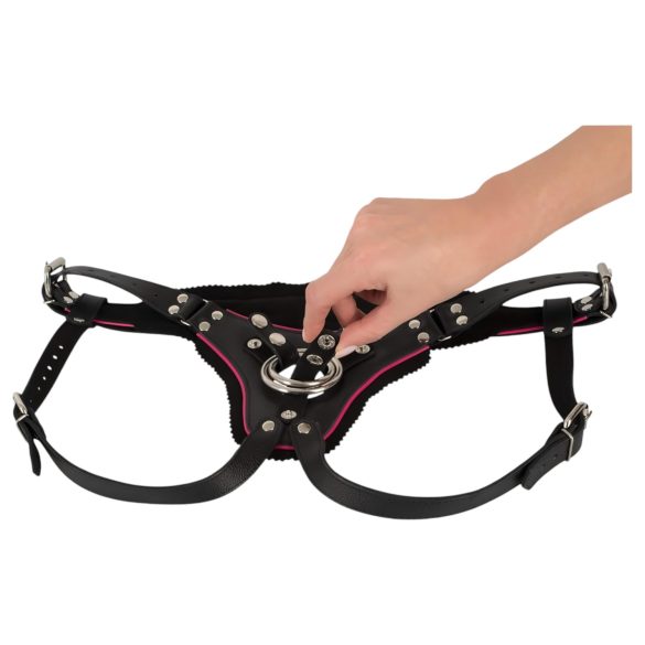 ZADO - harnais culotte cuir pour godemichets - noir - S-L