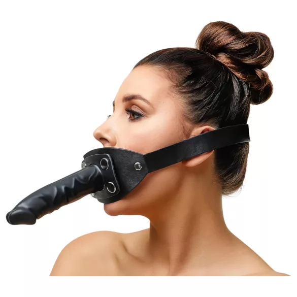 ZADO - bâillon bouche pénis - silicone noir