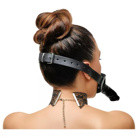ZADO - bâillon bouche pénis - silicone noir