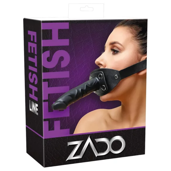 ZADO - bâillon bouche pénis - silicone noir