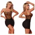 JSY 024 - ensemble de robe sexy (léopard noir)