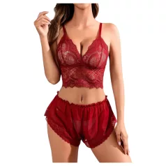 JSY 058 - ensemble de lingerie érotique - rouge (L-XL)