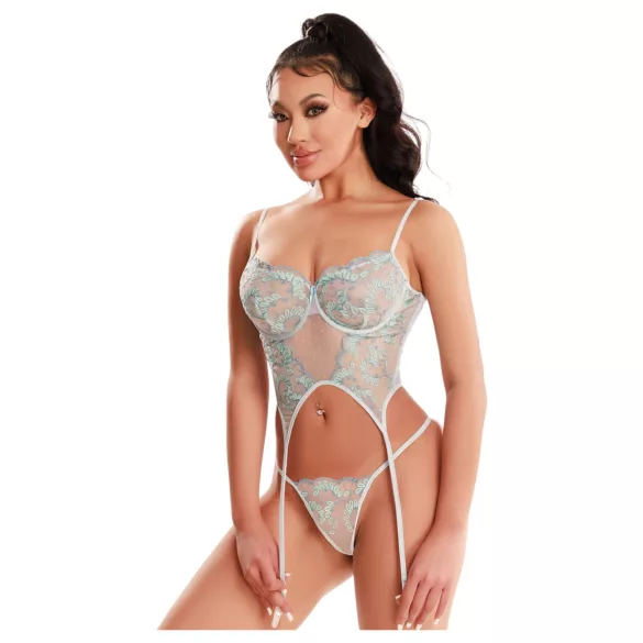 JSY 036 - ensemble de lingerie érotique (bleu) - L/XL