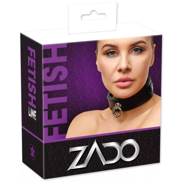 ZADO - collier en cuir noir
