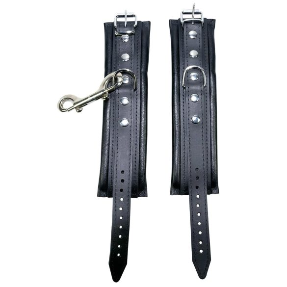ZADO - menottes poignet cuir avec mousqueton - noir