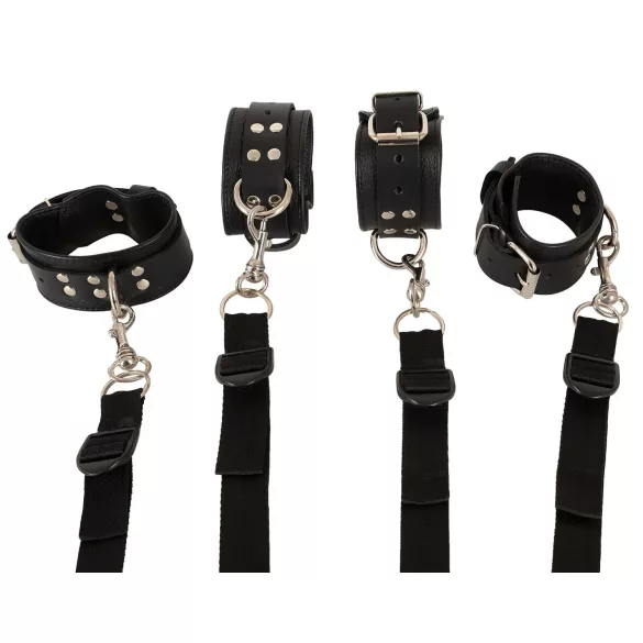 ZADO - kit de fixation au lit en cuir - noir
