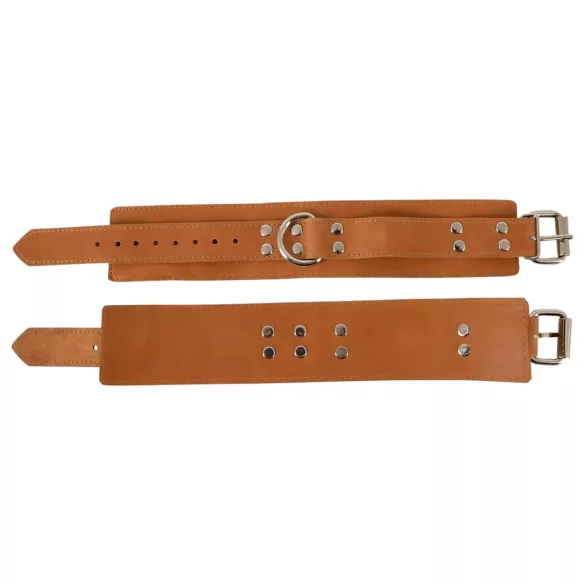 ZADO - Menottes en cuir pour poignets (marron)