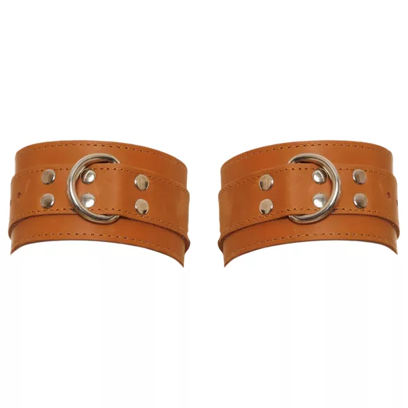 ZADO - Menottes en cuir pour poignets (marron)