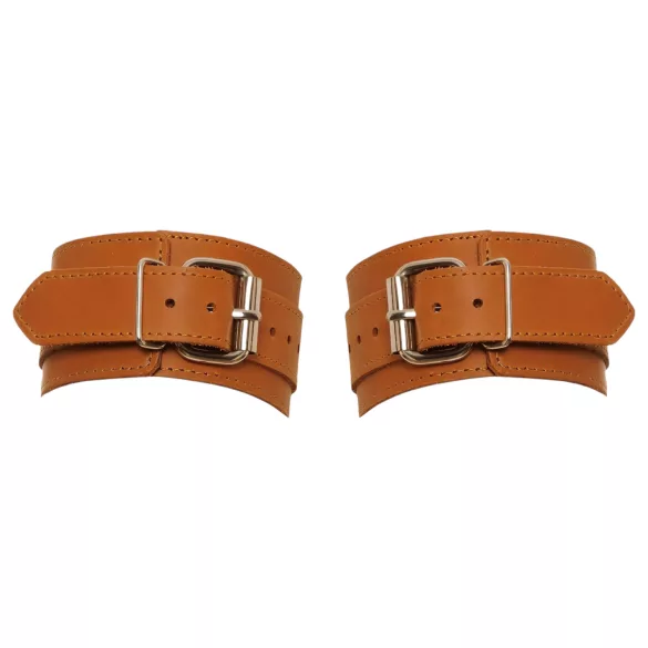 ZADO - Menottes en cuir pour poignets (marron)