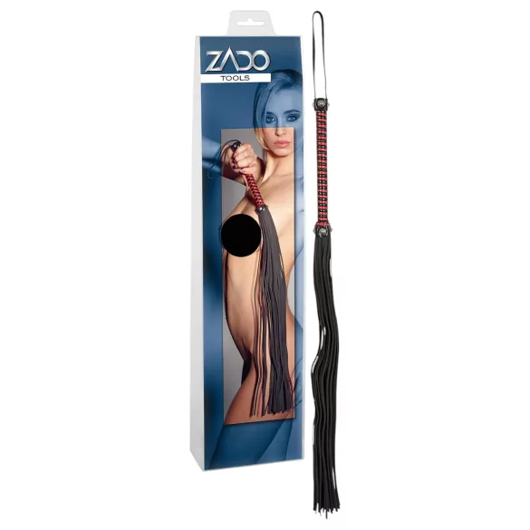 ZADO - fouet long cuir noir