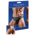 Torro - string homme brillant - empiècement transparent - noir - M