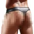 Torro - string homme brillant - empiècement transparent - noir - M