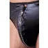 Svenjoyment - string homme zippé strass - effet brillant - noir - M