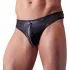 Svenjoyment - string homme zippé strass - effet brillant - noir - 2XL