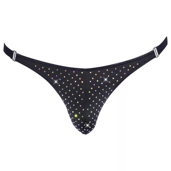 Svenjoyment - string homme - orné de strass - noir - M