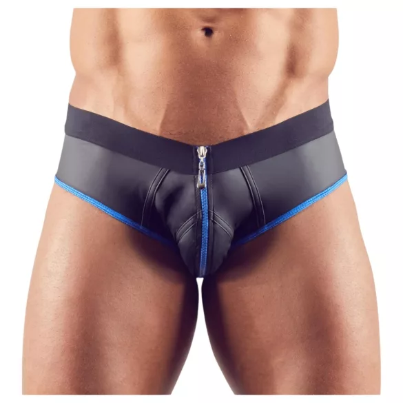 Svenjoyment - jockstrap ouvert - noir et bleu