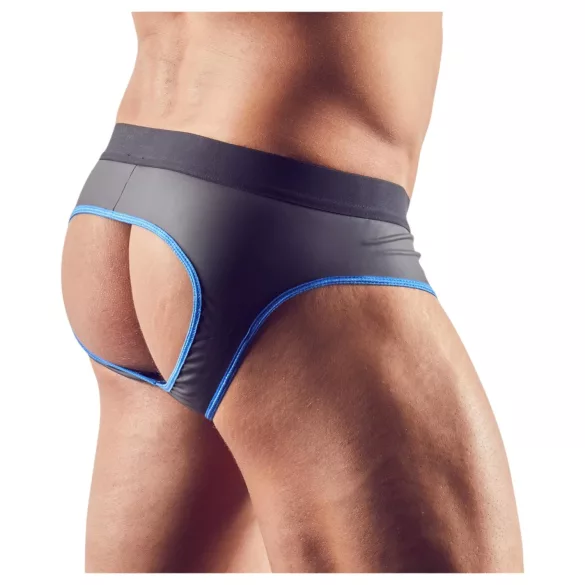 Svenjoyment - jockstrap ouvert - noir et bleu