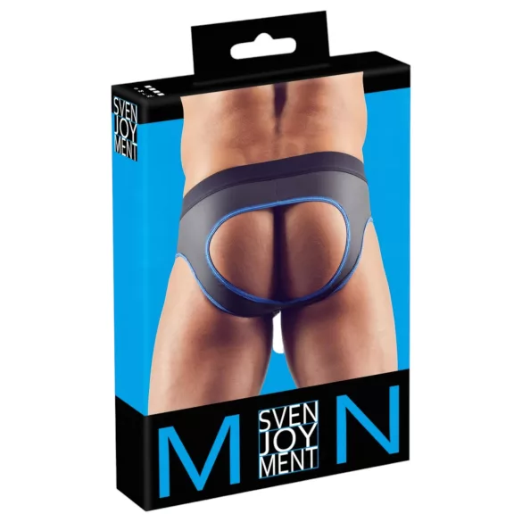 Svenjoyment - jockstrap ouvert - noir et bleu - M