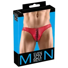Svenjoyment - slip homme à lacets - noir et rouge - M