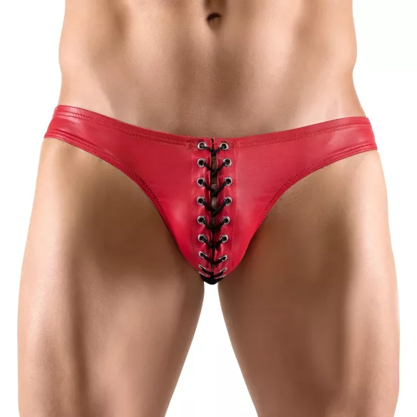 Svenjoyment - slip homme à lacets - noir et rouge - M