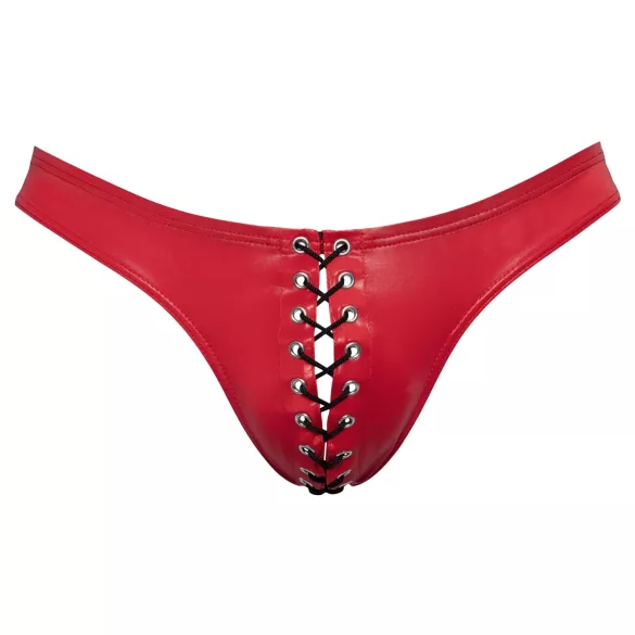 Svenjoyment - slip homme à lacets - noir et rouge - M