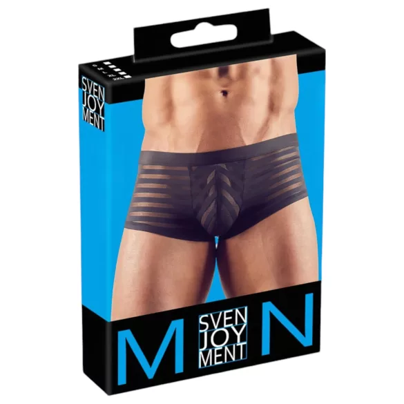 Boxer homme transparent rayé - noir