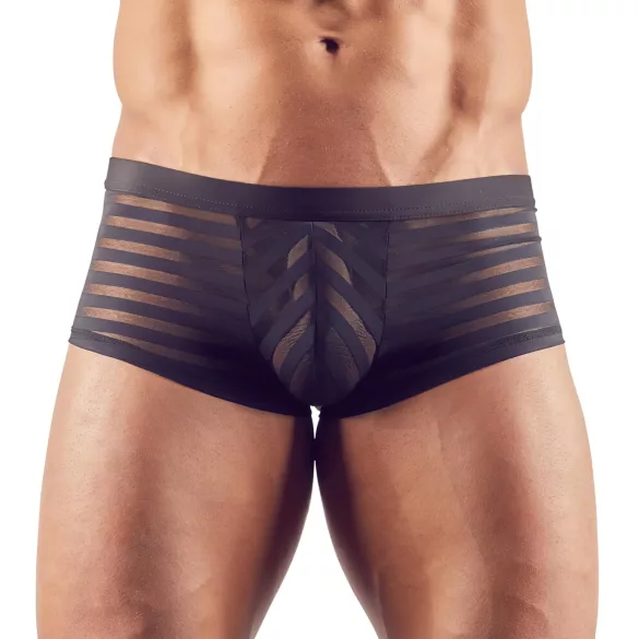 Boxer homme transparent rayé - noir - XXL