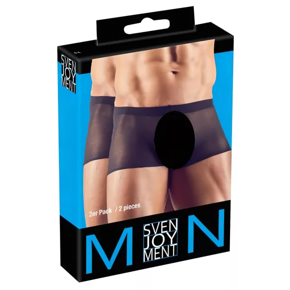 Svenjoyment - boxer transparent homme - noir - set 2 pièces - S-L