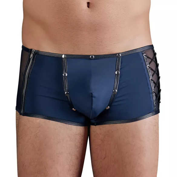 NEK - boxer homme résille noire à laçage - bleu