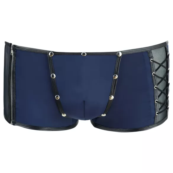 NEK - boxer homme résille noire à laçage - bleu