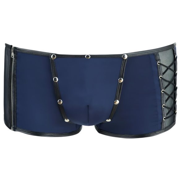 NEK - boxer homme résille noire à laçage - bleu - M