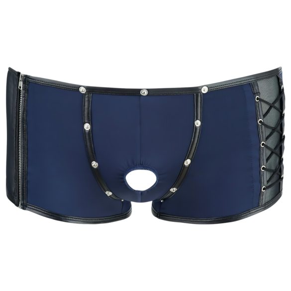 NEK - boxer homme résille noire à laçage - bleu - M
