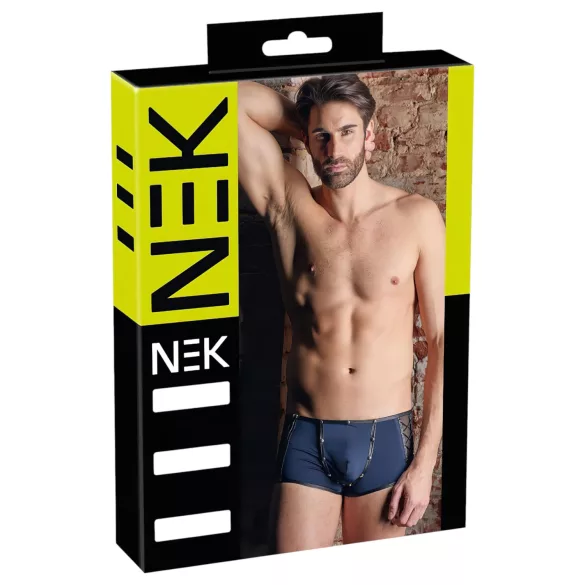 NEK - boxer homme résille noire à laçage - bleu - L